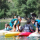Jeux en kayak à la base de loisirs d'Eygliers